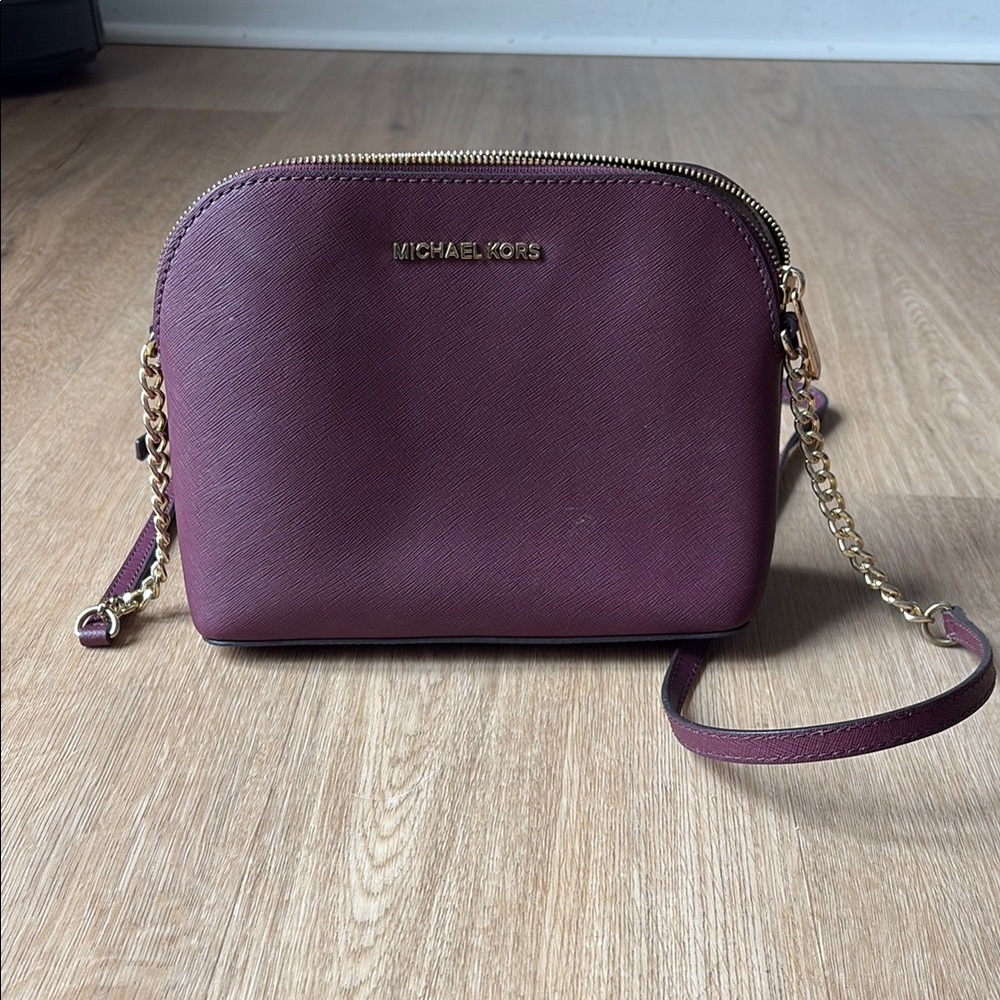 Michael Kors Brown Crossbody Bag with Gold Hardware